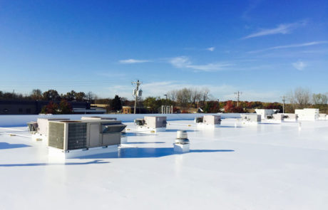Roof coating contractor commercial flat roof restoration